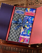 Pashtush India Gift Pack Pashtush His And Her Set Of Fine Wool Stole and Womens Shikardar Stole, Premium Gift Box Packaging, Black & Multicolour