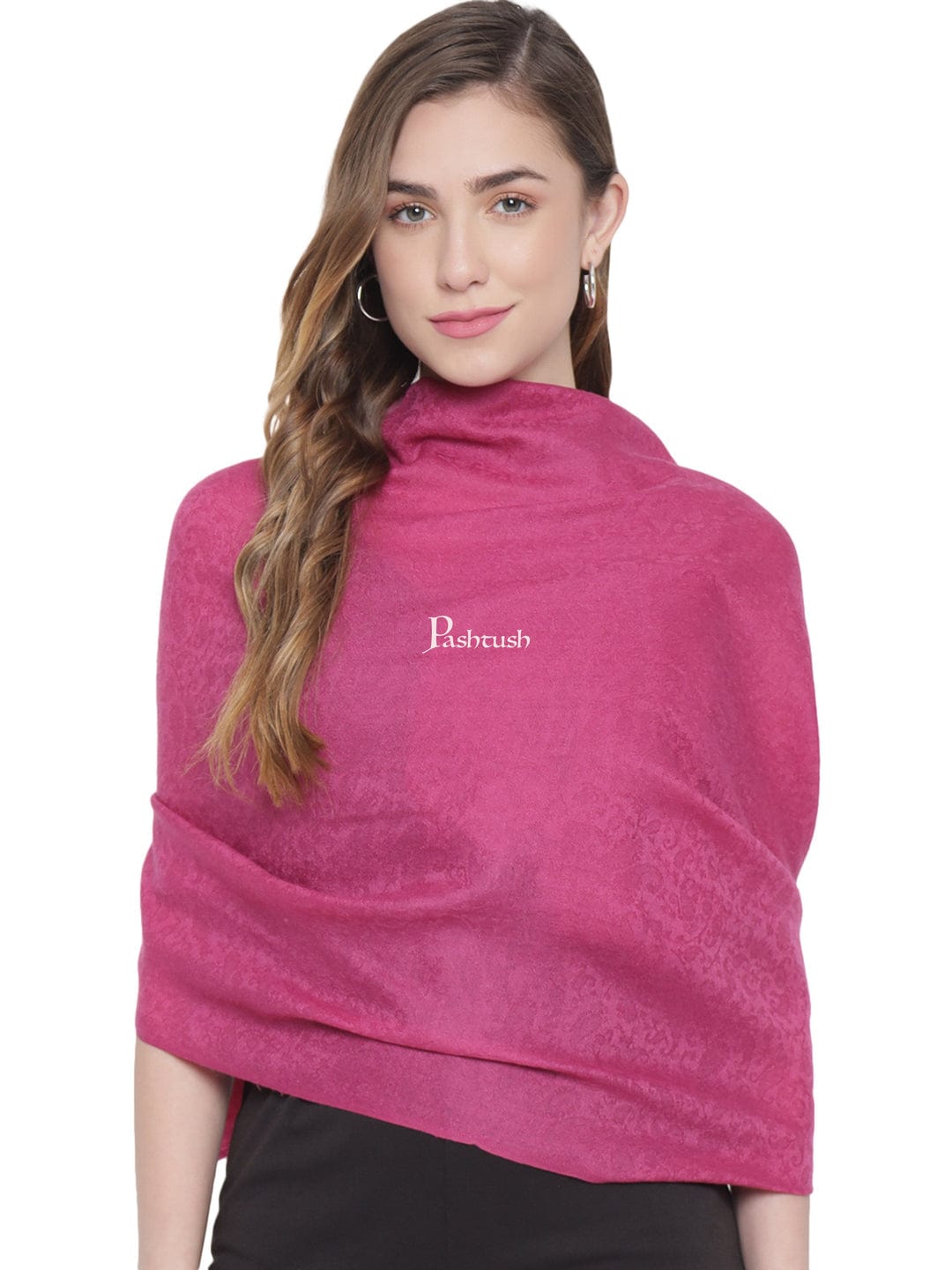 Pashtush India Gift Pack Pashtush His And Her Set Of Fine Wool Stoles, Premium Gift Box Packaging, Beige and Pink
