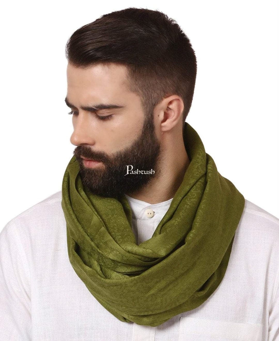 Pashtush India Gift Pack Pashtush His And Her Set Of Fine Wool Stoles, Premium Gift Box Packaging, Emerald Green