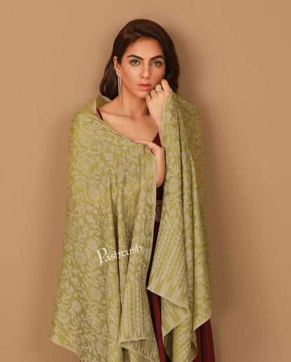 Pashtush India Gift Pack Pashtush His And Her Set Of Fine Wool Stoles, Premium Gift Box Packaging, Emerald Green