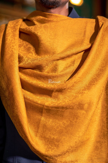 Pashtush India Gift Pack Pashtush His And Her Set Of Fine Wool Stoles, Premium Gift Box Packaging, Mustard and Multicolour