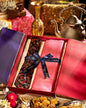 Pashtush India Gift Pack Pashtush His And Her Set Of Jacquard Necktie and Self Stole With Premium Gift Box Packaging, Black and Pink