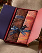 Pashtush India Gift Pack Pashtush His And Her Set Of Jamawar Stole and Shawl, Premium Gift Box Packaging, Black and Peach