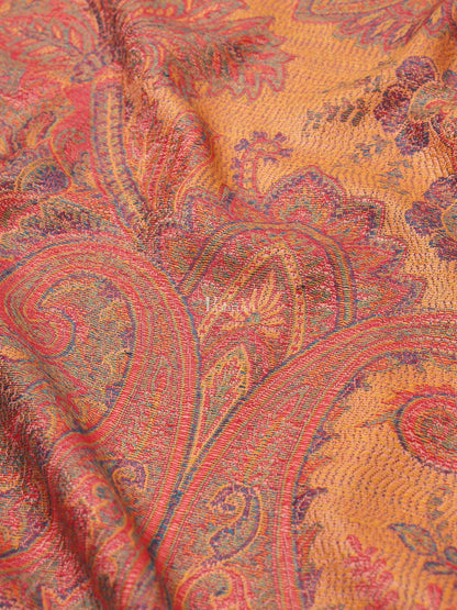 Pashtush India Gift Pack Pashtush His And Her Set Of Jamawar Stole and Shawl, Premium Gift Box Packaging, Navy Blue and Peach