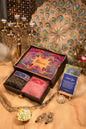 Pashtush India Gift Pack Pashtush His And Her Set Of Jaquard Metallic Weave Stole and Shawl With Premium Gift Box Packaging, Black and Pink
