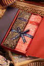 Pashtush India Gift Pack Pashtush His And Her Set Of Mens Extra Fine Wool Stole and Womens Bamboo Stole, Premium Gift Box Packaging, Black and Red
