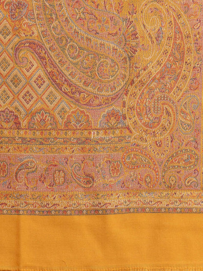 Pashtush India Gift Pack Pashtush His And Her Set Of Mens Fine Wool Shawl and Womens Jamawar Shawl, Premium Gift Box Packaging, Taupe and Mustard