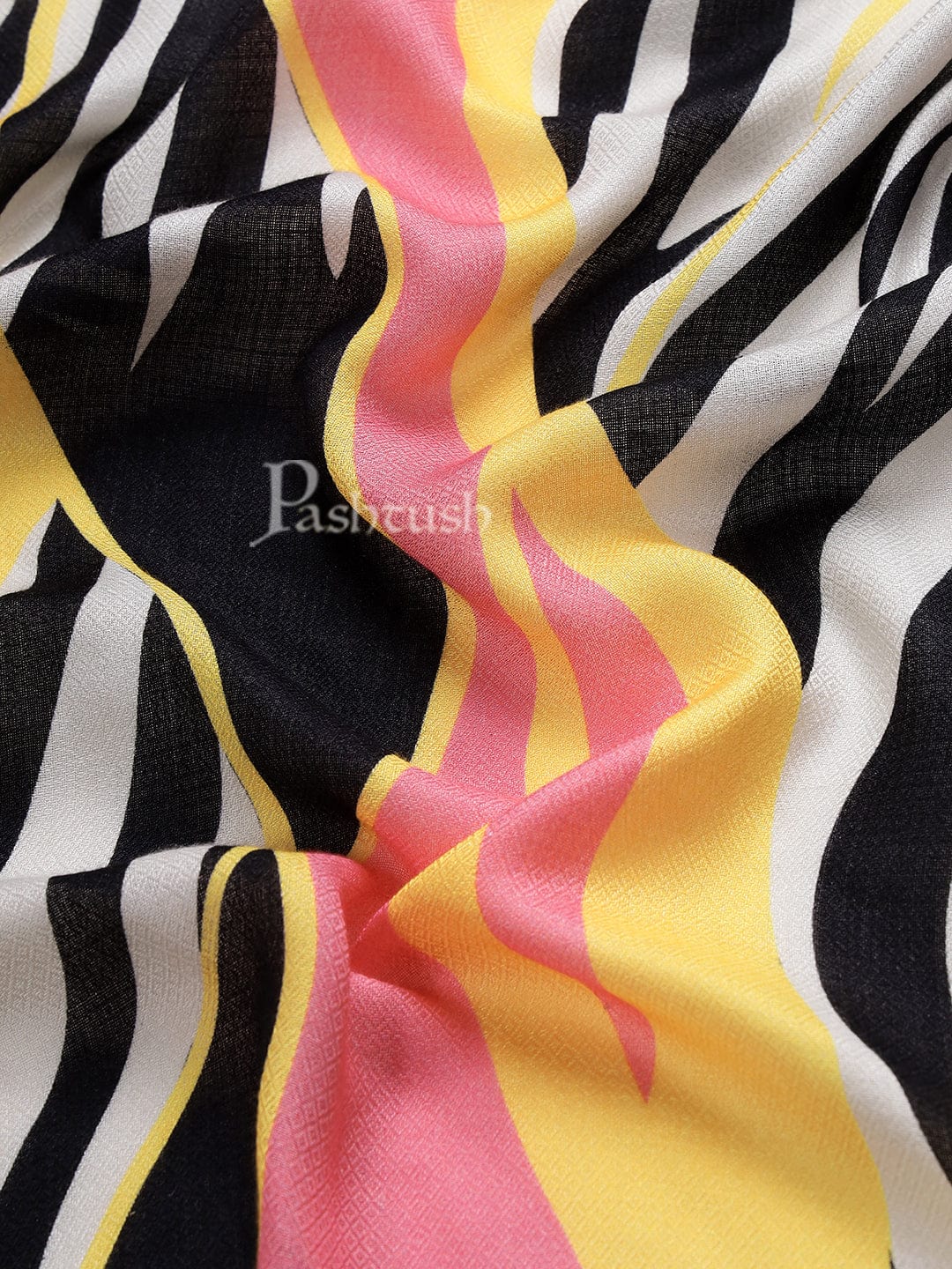 Pashtush India Gift Pack Pashtush His And Her Set Of Mens Fine Wool Stole and Womens Bamboo Stole, Premium Gift Box Packaging, Black and Multicolour