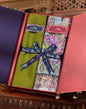 Pashtush India Gift Pack Pashtush His And Her Set Of Mens Fine Wool Stole and Womens Bamboo Stole, Premium Gift Box Packaging, Green and Multicolour