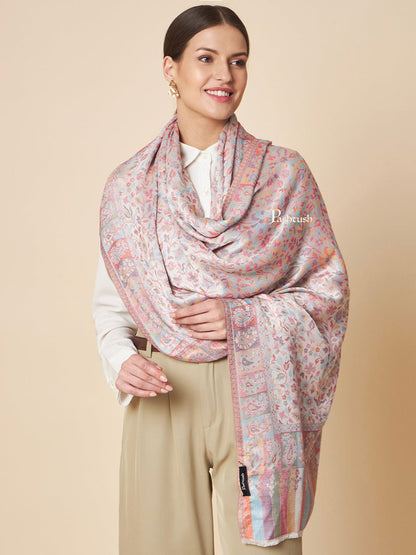 Pashtush India Gift Pack Pashtush His And Her Set Of Mens Fine Wool Stole and Womens Bamboo Stole, Premium Gift Box Packaging, Maroon and Multicolour
