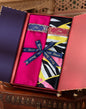 Pashtush India Gift Pack Pashtush His And Her Set Of Mens Fine Wool Stole and Womens Bamboo Stole, Premium Gift Box Packaging, Pink and Multicolour