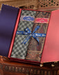 Pashtush India Gift Pack Pashtush His And Her Set Of Mens Fine Wool Stole and Womens Faux pashmina Stole, Premium Gift Box Packaging, Black