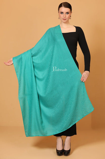 Pashtush India Gift Pack Pashtush His and Her Set of Mens Fine Wool Stole and Womens Shawl with Premium Gift Box Packaging, Black and Arabic Green