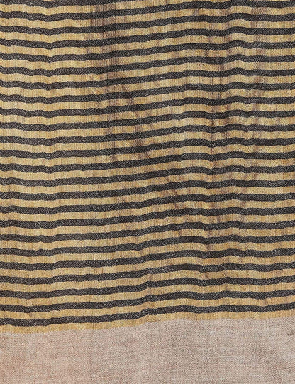 Pashtush India Gift Pack Pashtush His And Her Set Of Mens Fine Wool Stole and Womens Twilight Stole, Premium Gift Box Packaging, Beige and Gold