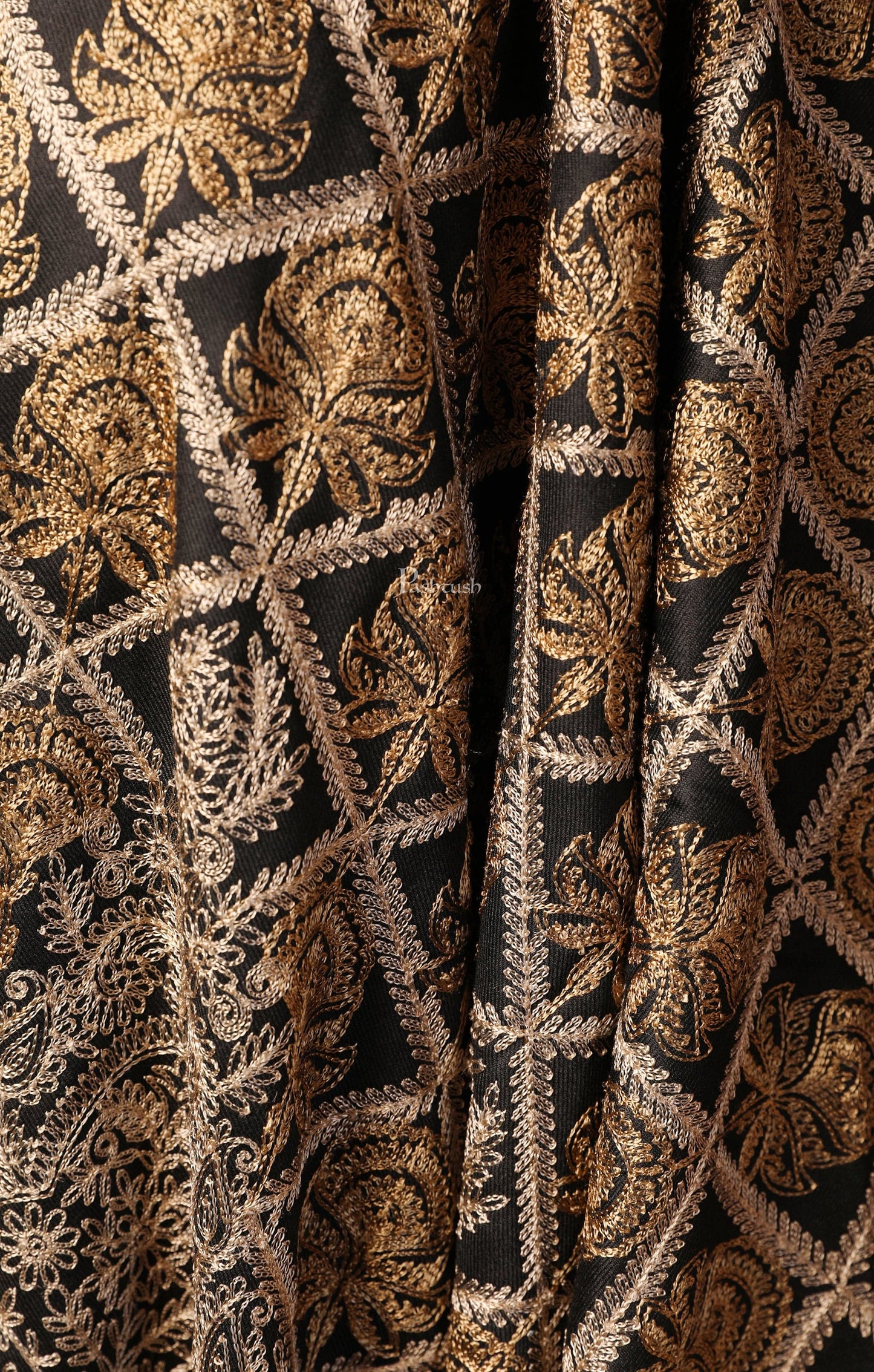 Pashtush India Gift Pack Pashtush His And Her Set Of Mens Fine Wool Stoles, Premium Gift Box Packaging, Beige and Black