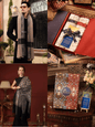 Pashtush India Gift Pack Pashtush His And Her Set Of Mens Fine Wool Stoles, Premium Gift Box Packaging, Beige and Black