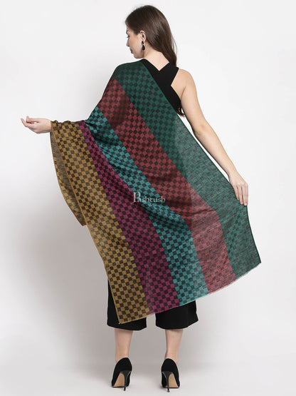 Pashtush India Gift Pack Pashtush His and Her Set of Stoles with Premium Gift Box Packaging, Taupe and Multicoloured.