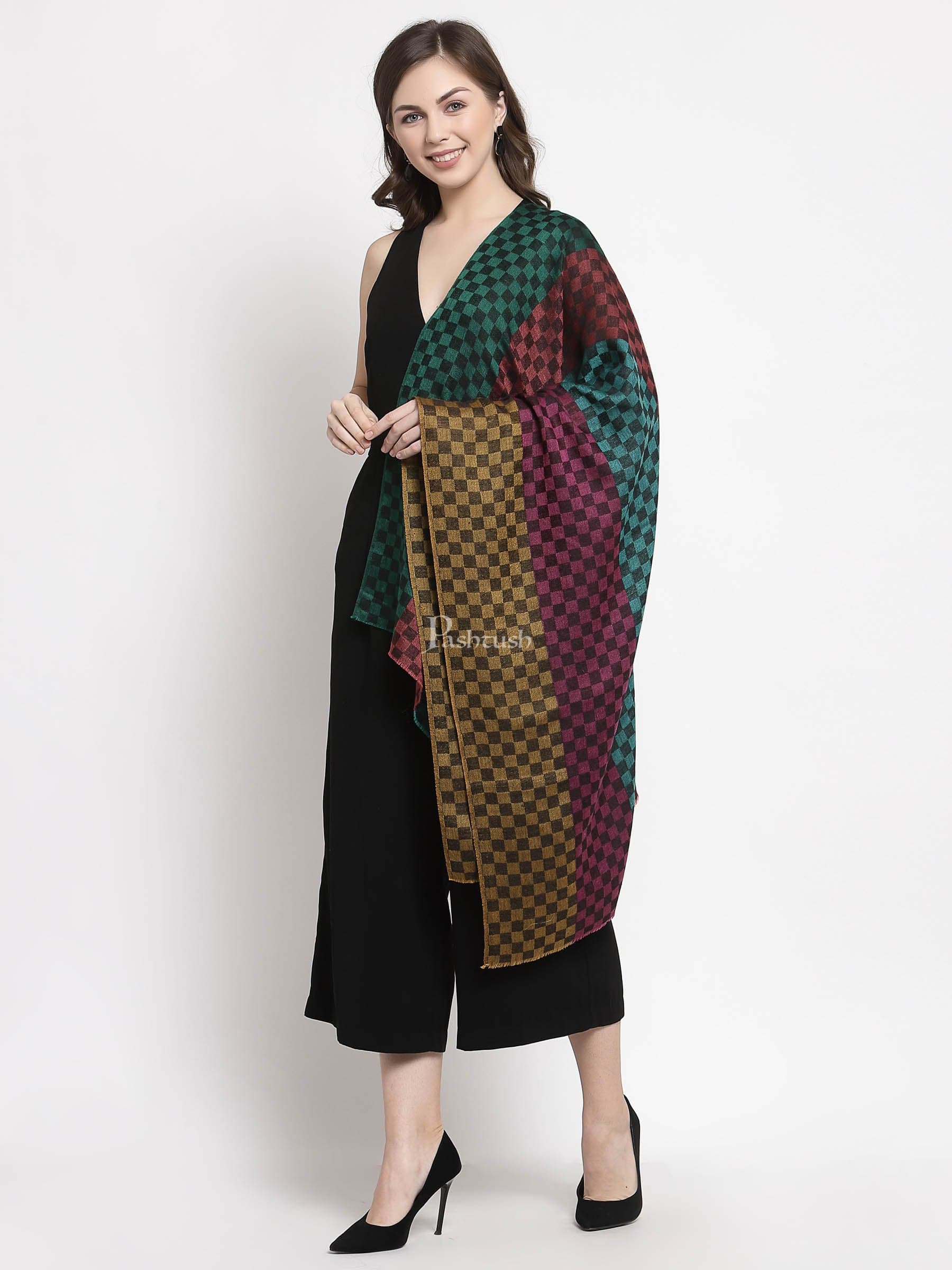 Pashtush India Gift Pack Pashtush His and Her Set of Stoles with Premium Gift Box Packaging, Taupe and Multicoloured.
