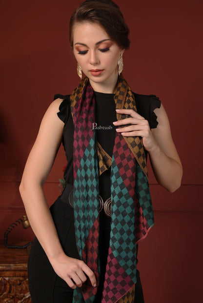 Pashtush India Gift Pack Pashtush His and Her Set of Stoles with Premium Gift Box Packaging, Taupe and Multicoloured.
