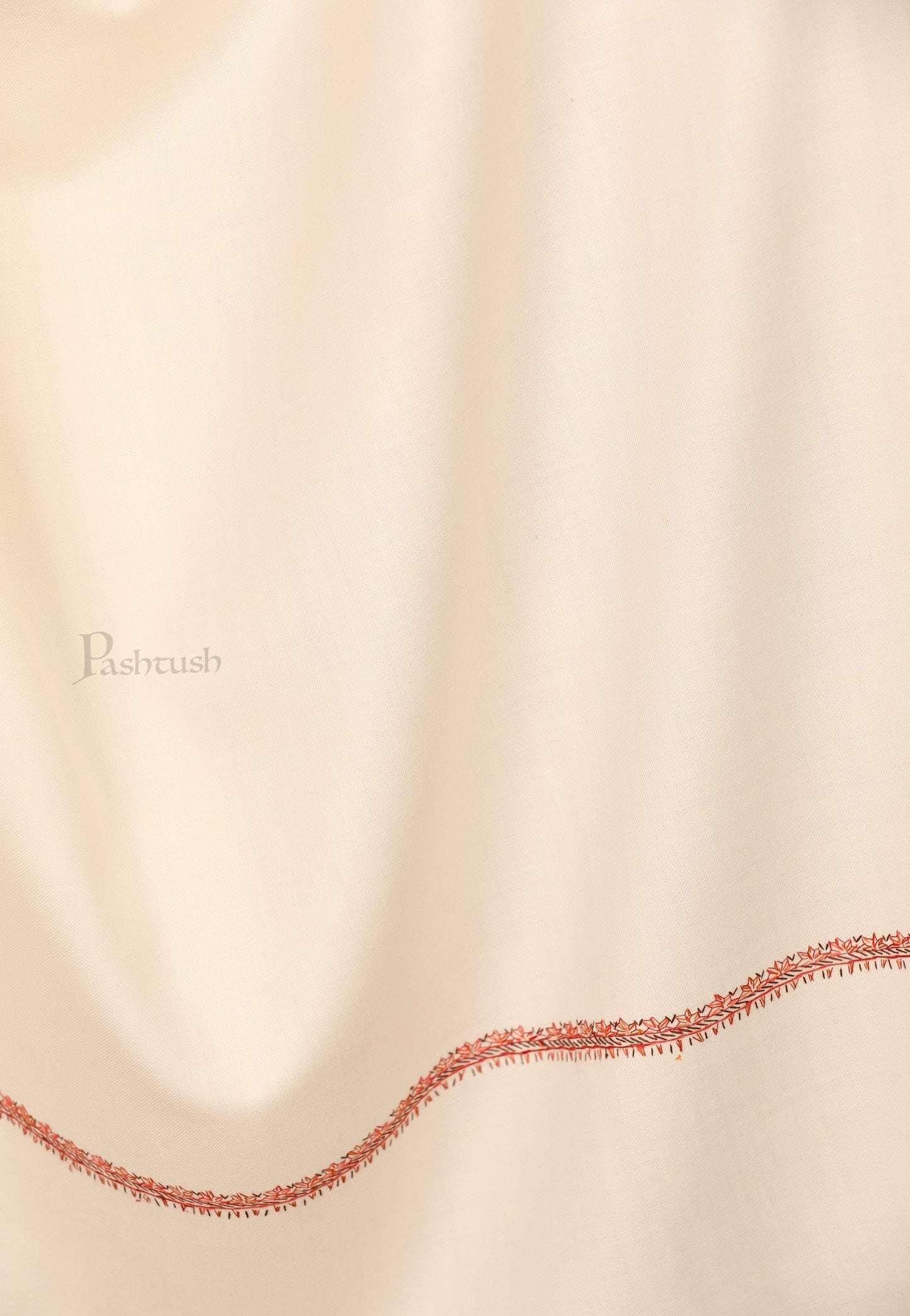 Pashtush India 100x200 Pashtush Kashmiri 100% Hand Embroidery Shawl - Kingri design