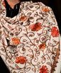 Pashtush India 70x200 Pashtush Kashmiri Aari Embroidery Stole, Fine Wool, White