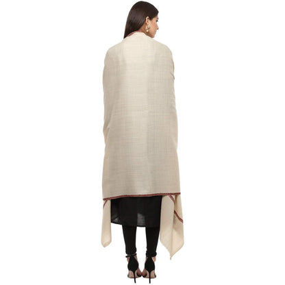 Pashtush India 100x200 Pashtush Kashmiri Hand Embroidery Shawl - kingri design.
