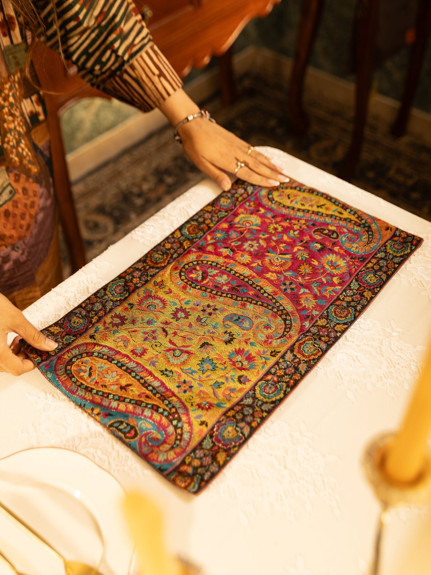 Pashtush India Gift Pack Pashtush Luxury Table Mats, Twilight Collection, Multicolour