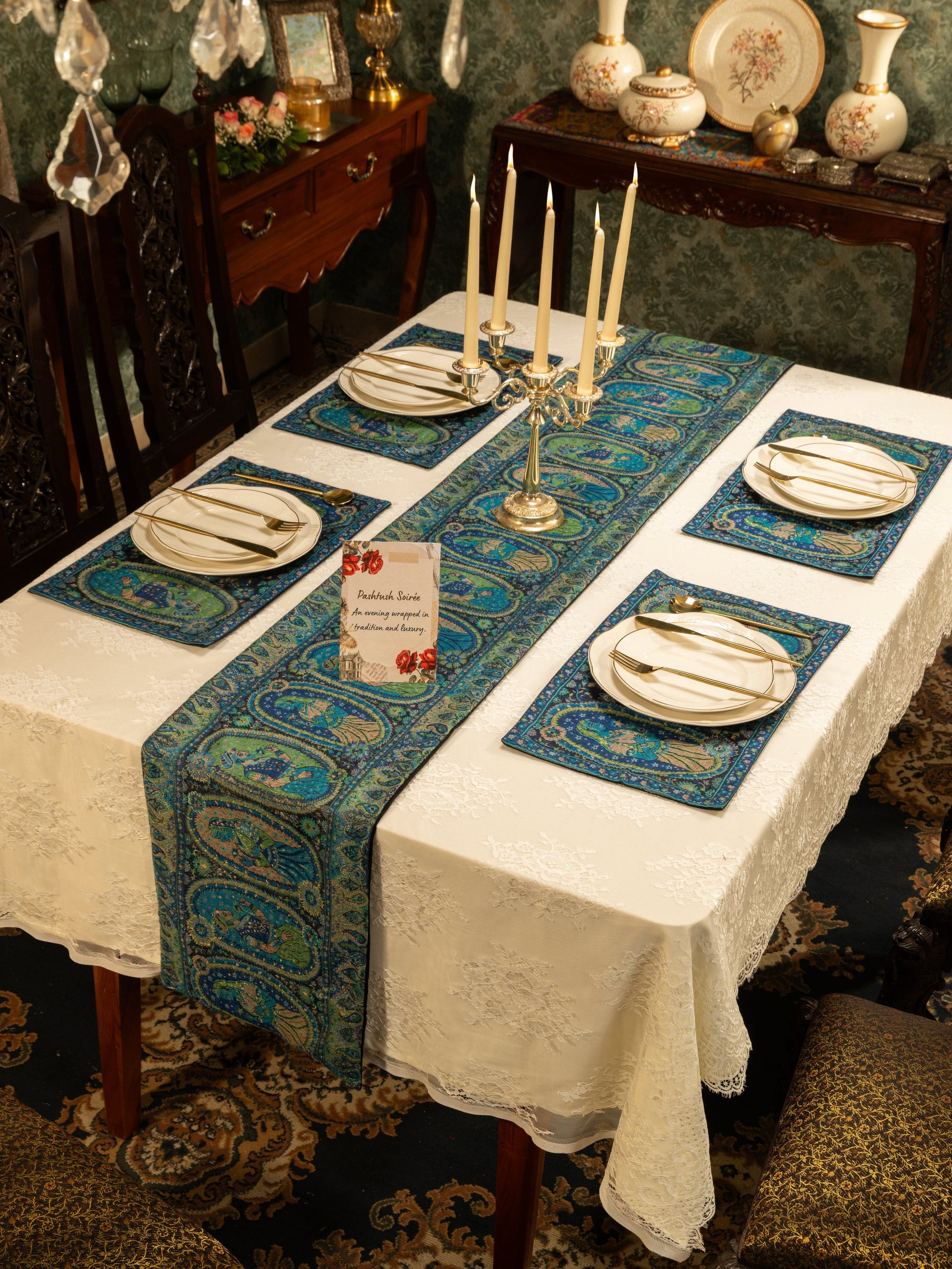 Pashtush India Gift Pack Pashtush Luxury Table Mats, Twilight Collection, Multicolour
