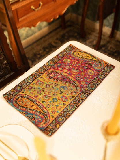 Pashtush India Gift Pack Pashtush Luxury Table Runner with Mats Set, Twilight Collection, Multicolour