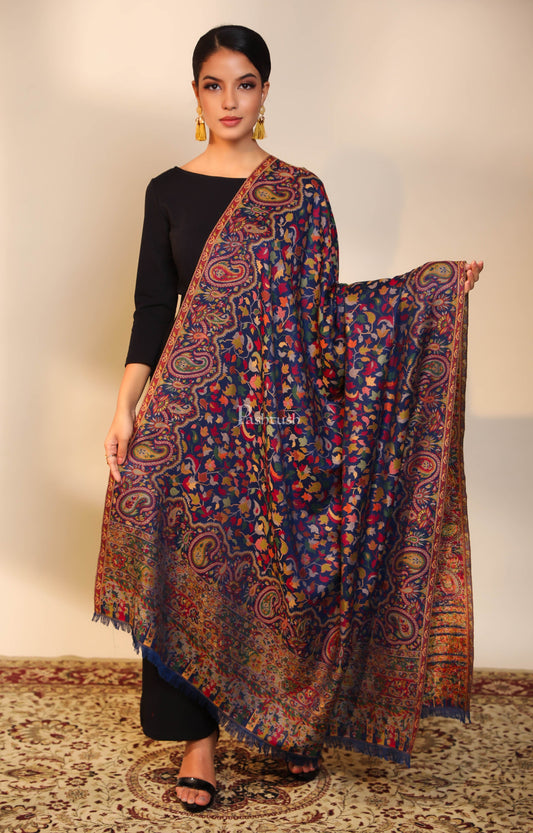 Pashtush India Womens Shawls Pashtush men faux pashmina shawl, ethnic weave design, multi color