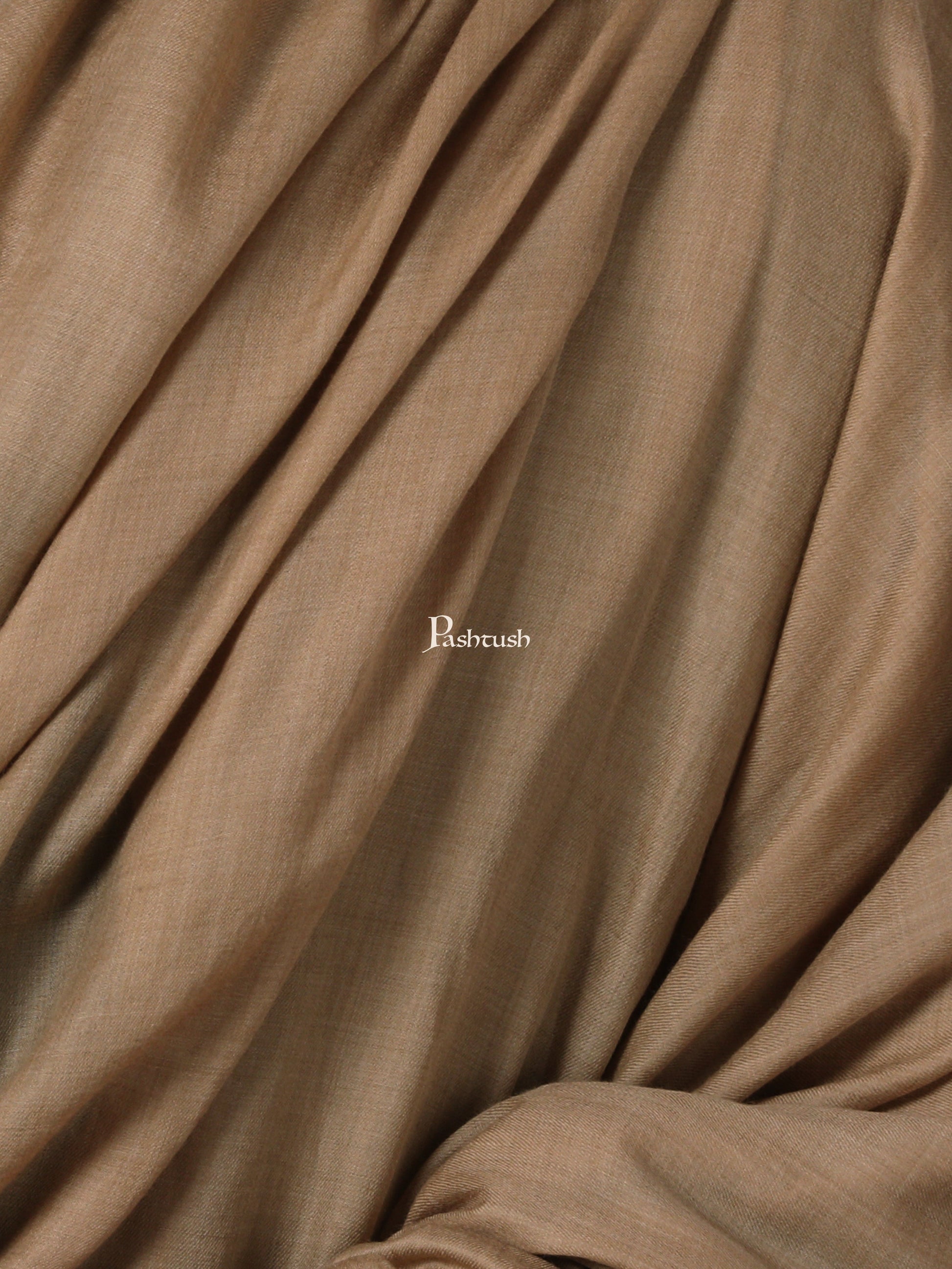 Pashtush India Mens Shawls Gents Shawl Pashtush Mens 100% Certified Pure Wool Super Fine Ring Shawl, Full Size Taupe