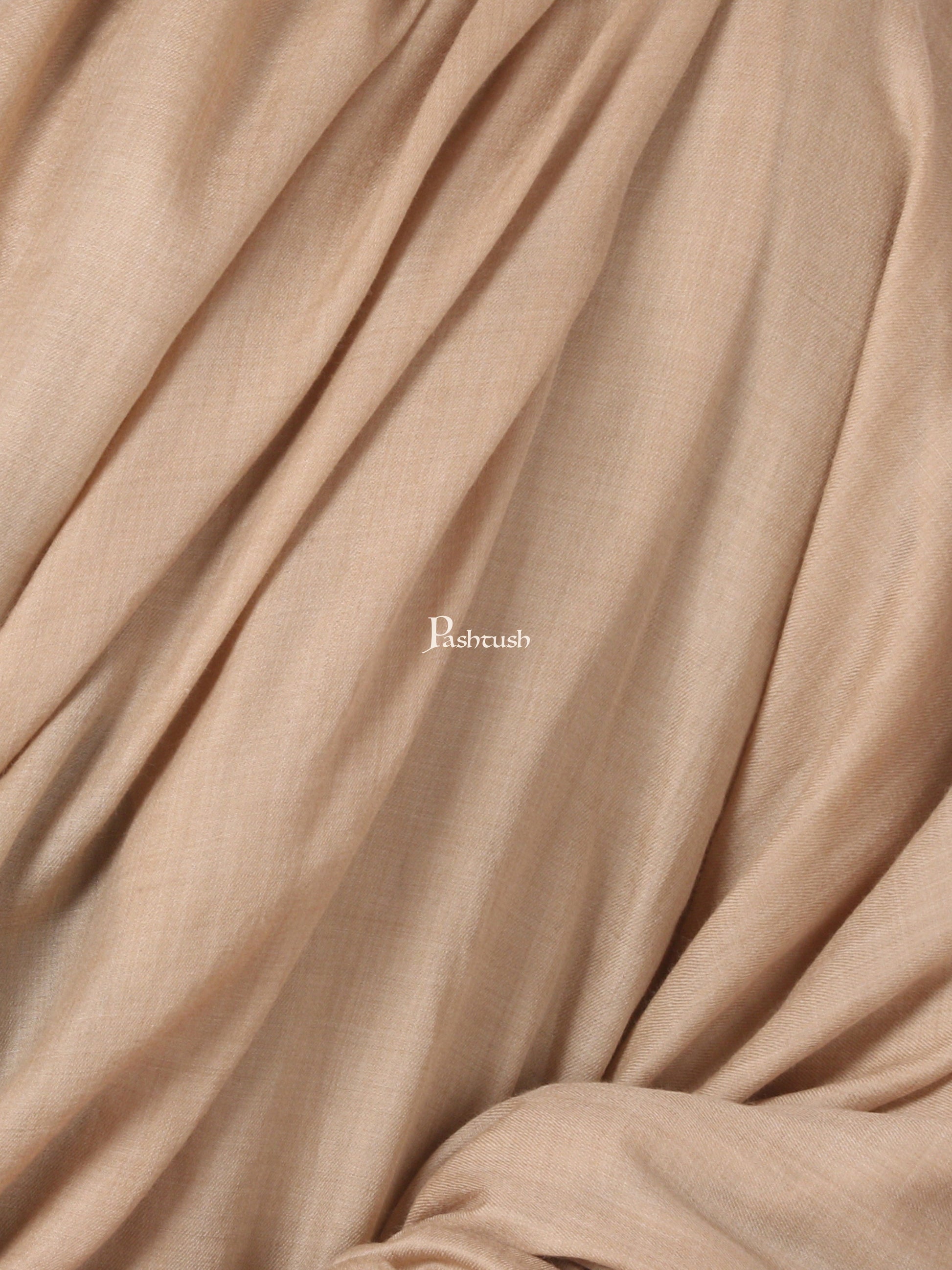 Pashtush India Mens Shawls Gents Shawl Pashtush Mens 100% Pure Wool Ring Shawl, Full Size - Beige