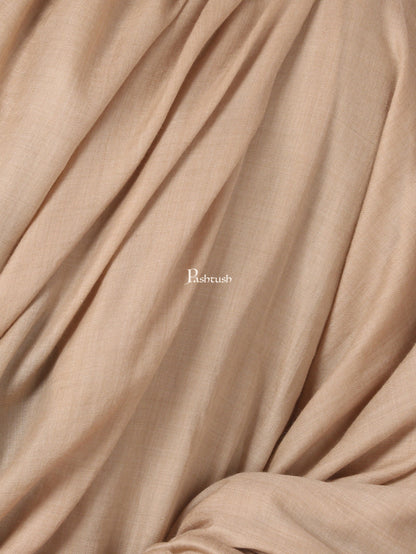 Pashtush India Mens Shawls Gents Shawl Pashtush Mens 100% Pure Wool Ring Shawl, Full Size - Beige