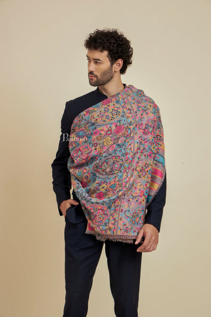 Pashtush India Mens Scarves Stoles and Mufflers Pashtush Mens 100% Pure Wool With Woolmark Certificate Stole,  Design, Multicolour