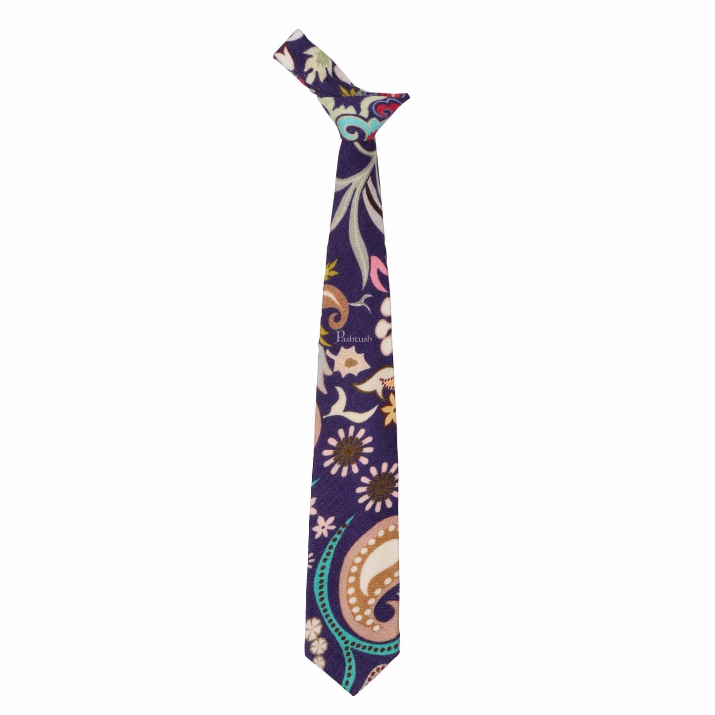 Pashtush India Mens Neckties Ties for Men Pashtush mens 100% Pure Wool with Woolmark Certificate tie, Printed design, Multicolour