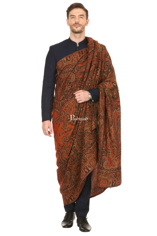 Pashtush India Mens Shawls Gents Shawl Pashtush Mens Antique Ethnic Shawl, Mens Lohi