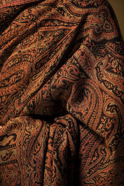 Pashtush Store Shawl Pashtush Mens Antique Kaani Shawl, Mens Lohi (full size 54x108 inches)