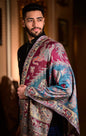 Pashtush India 70x200 Pashtush Mens Bamboo Reversible Muffler Tribal elephants