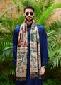 Pashtush India 70x200 Pashtush Mens Bamboo Reversible Muffler Tribal elephants