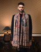 Pashtush India 70x200 Pashtush Mens Bamboo Reversible Muffler Tribal elephants, Azure