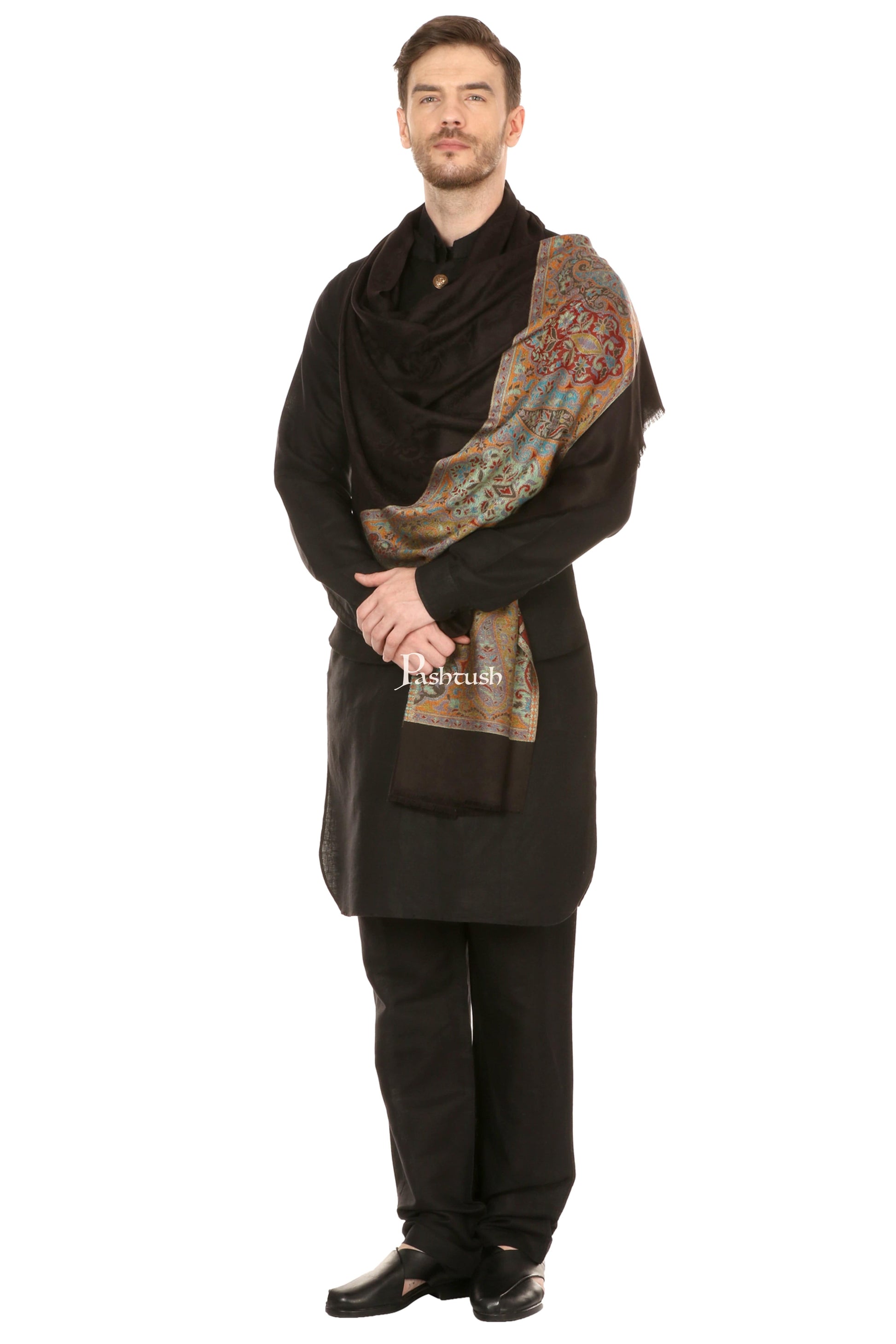 Pashtush India Mens Scarves Stoles and Mufflers Pashtush Mens Bamboo Scarf Stole, Extra Soft