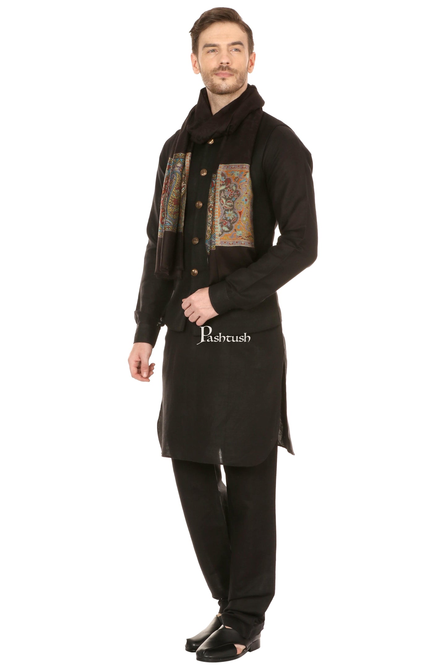 Pashtush India Mens Scarves Stoles and Mufflers Pashtush Mens Bamboo Scarf Stole, Extra Soft