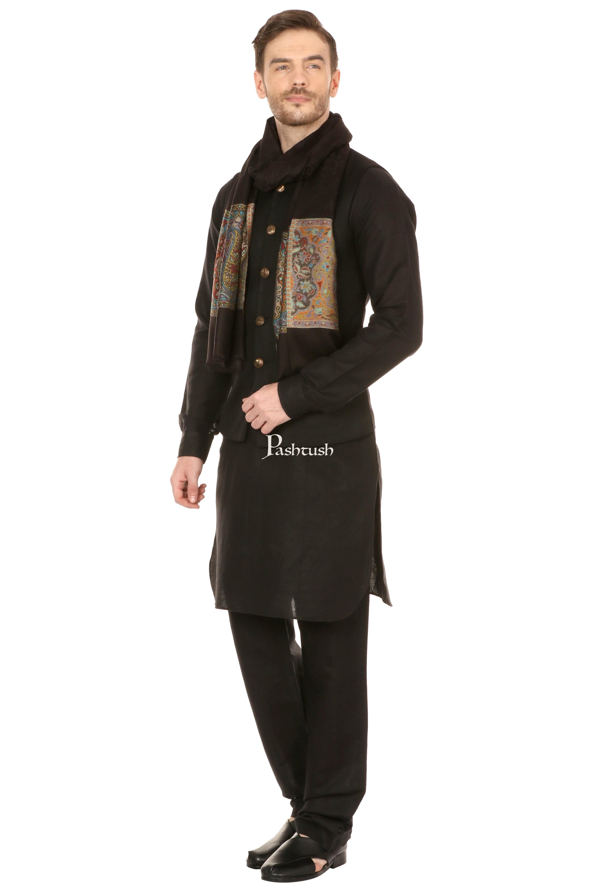 Pashtush India Mens Scarves Stoles and Mufflers Pashtush Mens Bamboo Scarf Stole, Extra Soft