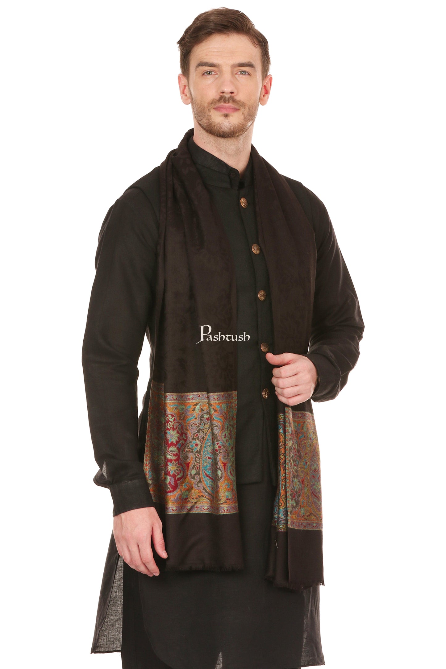 Pashtush India Mens Scarves Stoles and Mufflers Pashtush Mens Bamboo Scarf Stole, Extra Soft