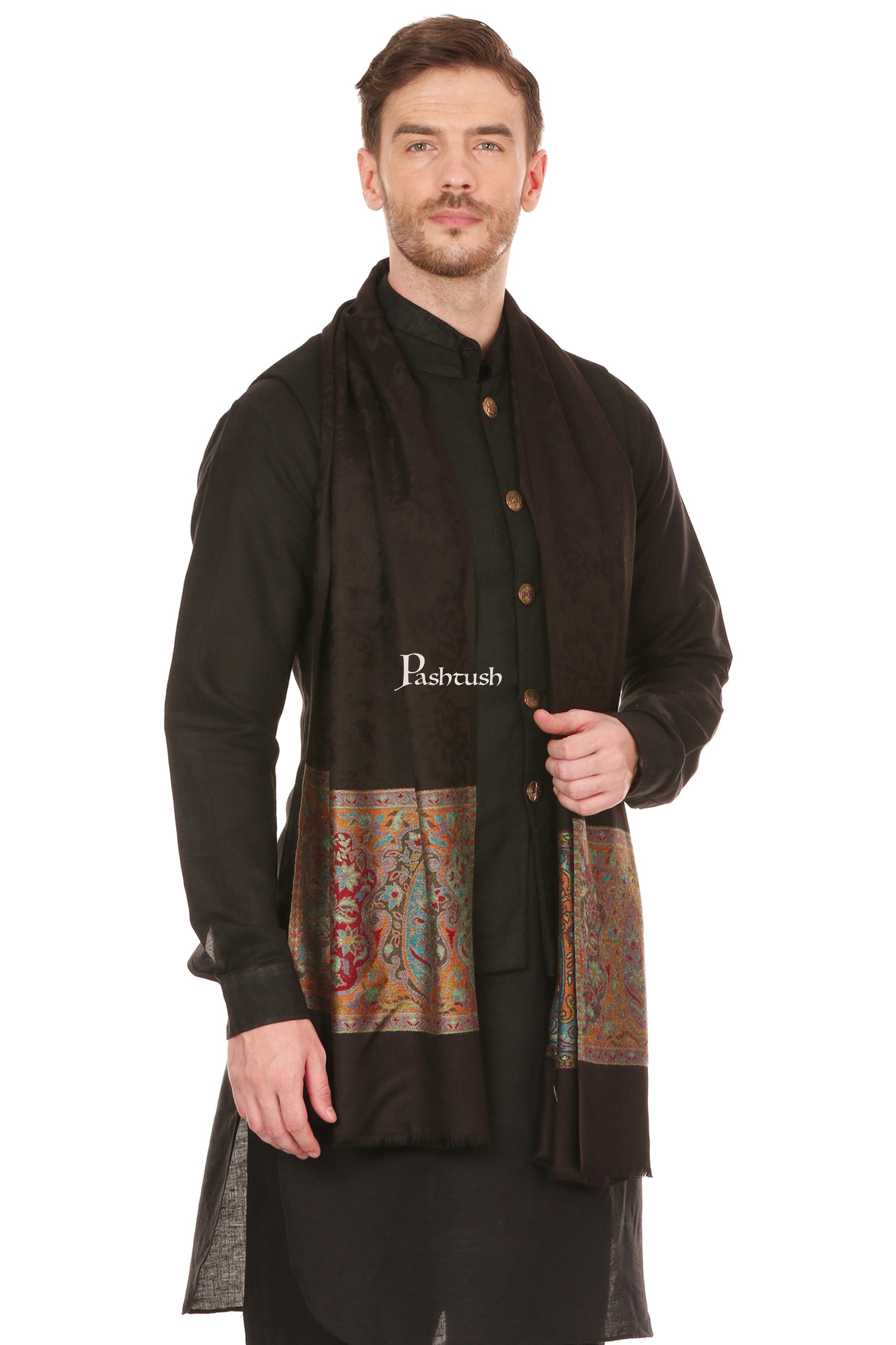 Pashtush India Mens Scarves Stoles and Mufflers Pashtush Mens Bamboo Scarf Stole, Extra Soft