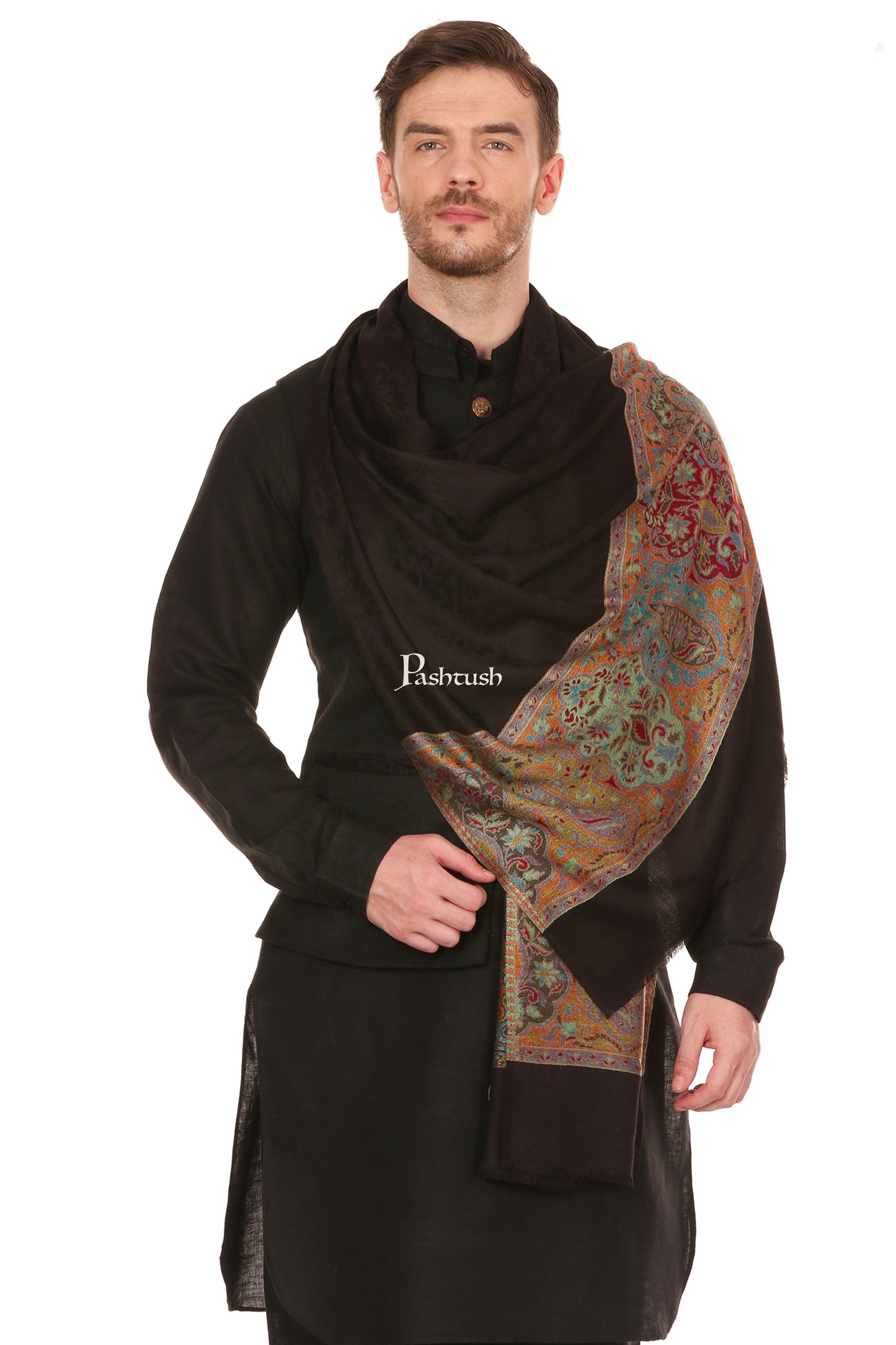 Pashtush India Mens Scarves Stoles and Mufflers Pashtush Mens Bamboo Scarf Stole, Extra Soft