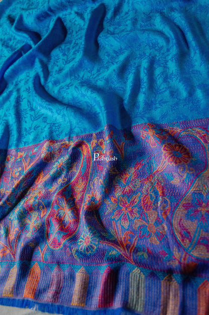 Pashtush India Mens scarf and Stoles Pashtush Mens Bamboo Scarf, Woven Paisley Soft And Natural, Navy Blue