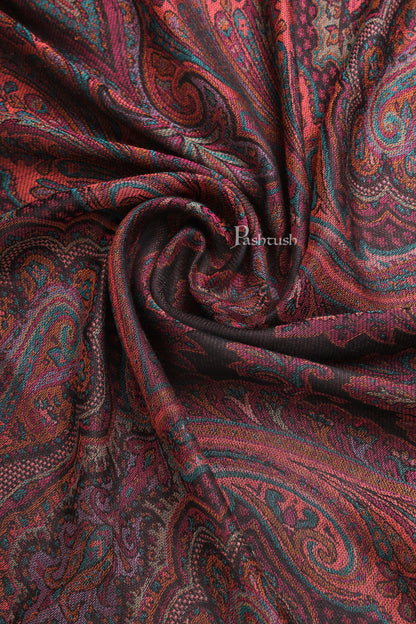Pashtush India Mens Scarves Stoles and Mufflers Pashtush Mens Bamboo Stole, Antique Woven Design Design, Multicolour