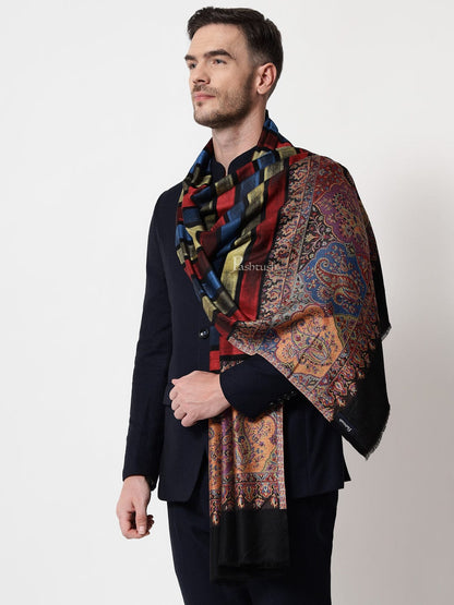 Pashtush India Mens Scarves Stoles and Mufflers Pashtush mens Bamboo stole, Striped design, Multicolour