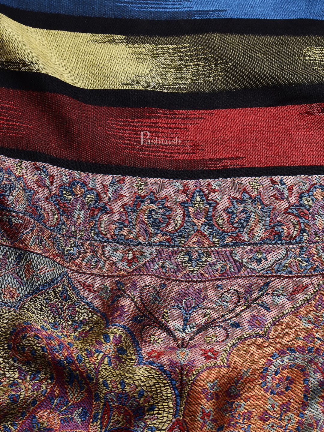 Pashtush India Mens Scarves Stoles and Mufflers Pashtush mens Bamboo stole, Striped design, Multicolour